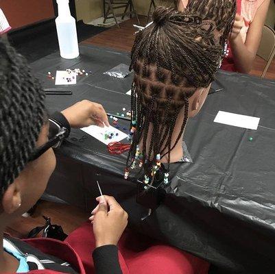 12 year old beading box braids