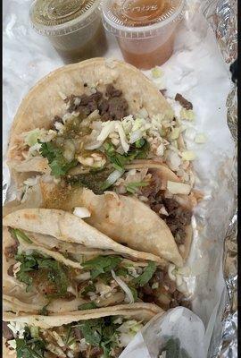 4 Carne Asada tacos....