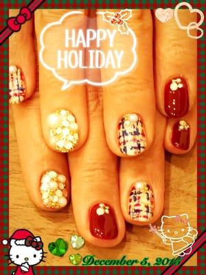 Best nail salon in LA  Christmas nail by Yoco