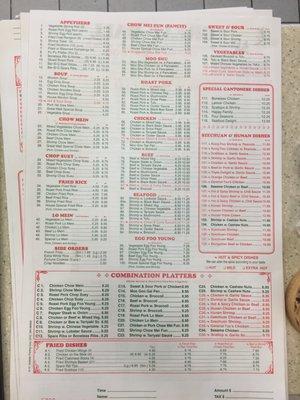 Regular Menu