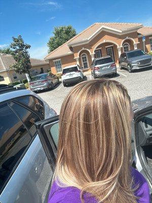 Hair color, cut and Brazilian Blowout