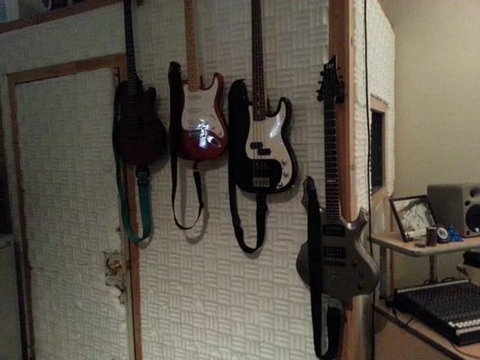 Guitars waiting to be played