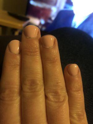 Messy gel polish