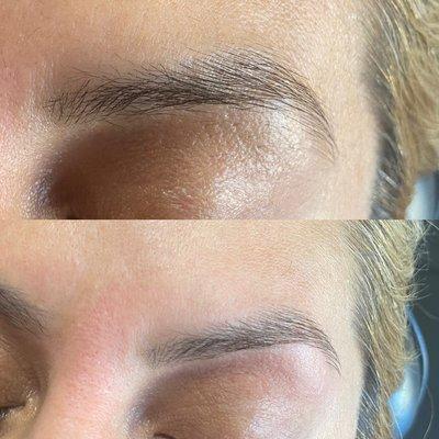 Eyebrows threading