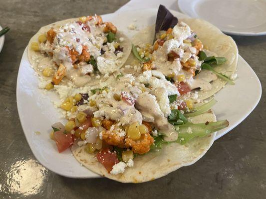 Buffalo cauliflower tacos. Best veggie taco I've ever had!