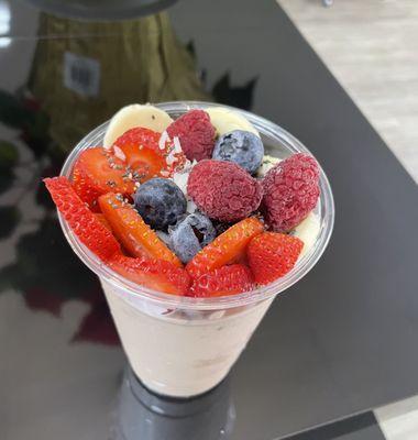 Fruta con proteína