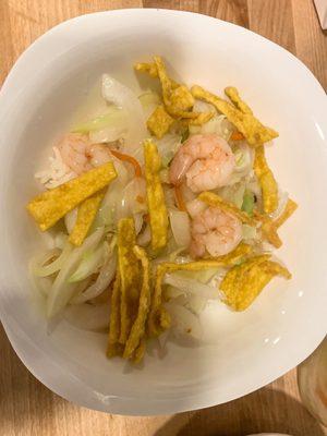 Shrimp Chow Mein with White Rice