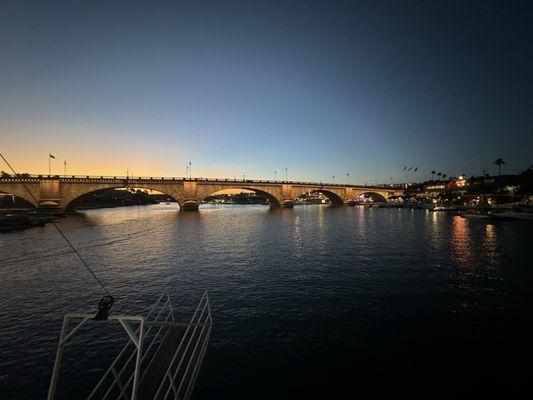 The London Bridge from our sunset cruise.