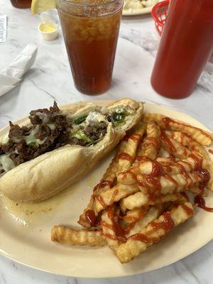 Steak & Cheese w/fries