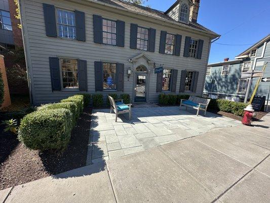 Historic Newtown Borough, Pennsylvania, Bucks County, bluestone patio