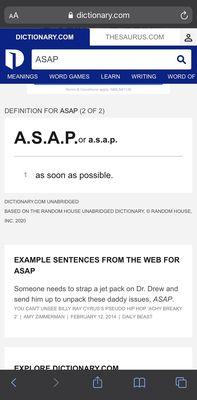 ASAP definition