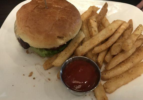 Burger and fries.