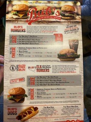 Menu - Front Page