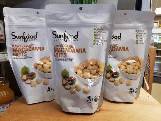 Sunfood Raw Organic Macadamia Nuts! If you're on the 30 day diet, stop in - we have everything you'll need!