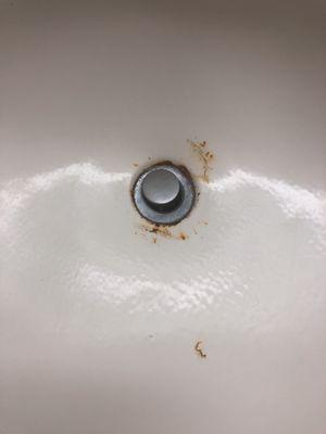 The sink was not clean