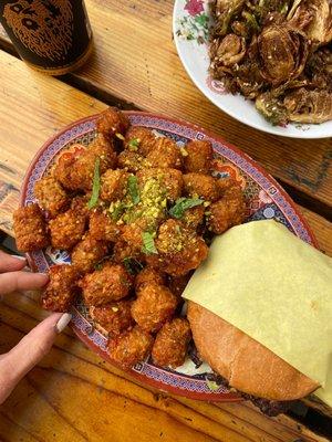 Hamburger Spicy Fish Sauce Tots