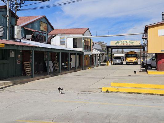 Dance hall in back