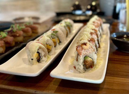 Left - Over the Rainbow Roll, Right - Pokémon Roll