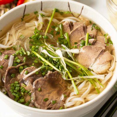 Pho with ribeye