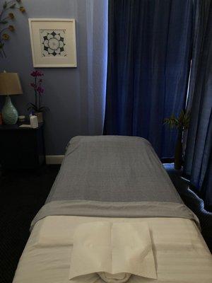 Massage treatment room