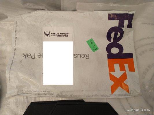 See how beat up and dirty the envelope is from the label side.