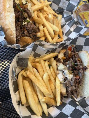 Philly Cheese steak with fries