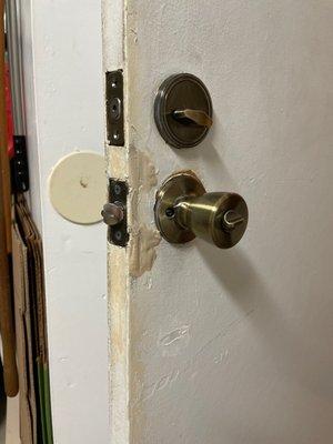 Broken door repair