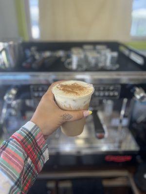 Gingerbread cookie latte