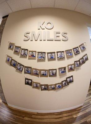 Our wall of fame showcases all our new smiles!