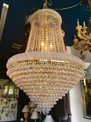 Beautiful chandelier selection with real crystals!