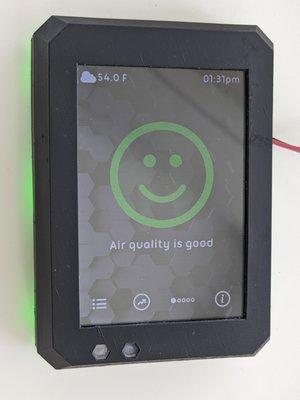 The airQ sensor is also available in black.