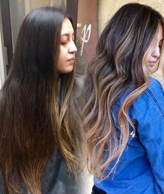 Before & After, Beautiful "natural" Balayage