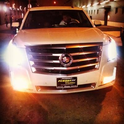 We just got Brand new 2015 Cadillac Escalade in. To book it contact us to book yours.