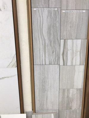 Porcelain tile samples in stock