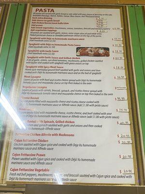 Menu as of visit on Oct. 28, 2024