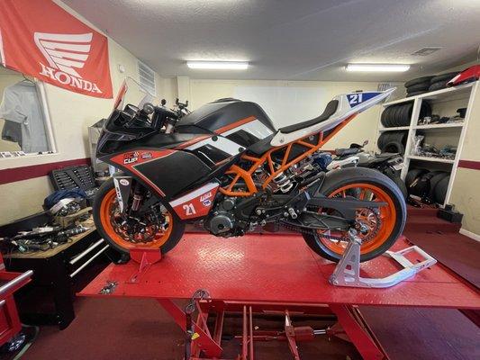 Track preparation available 
 Do you want to race? We can turn your bike into a race bike