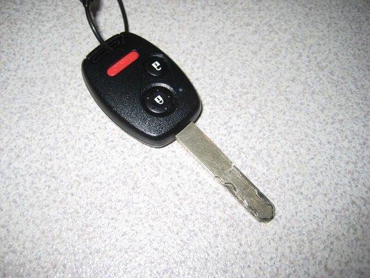 2005 Honda Accord remote key made in Akron at The Keyless Shop at Sears chapel hill mall.  One of our best sellers.