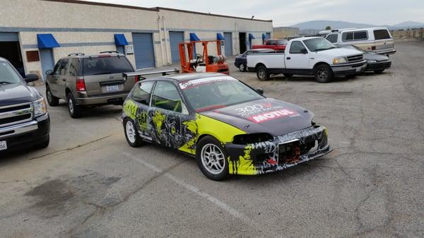 Sponsor wrap for this super nice race car for redline time attack.