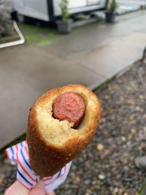 Corn dog .. look at that batter