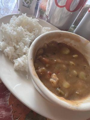 Butter beans and shrimp side