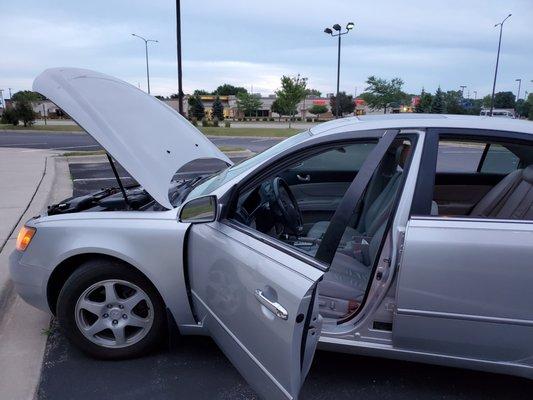 Car 4 hours after repair