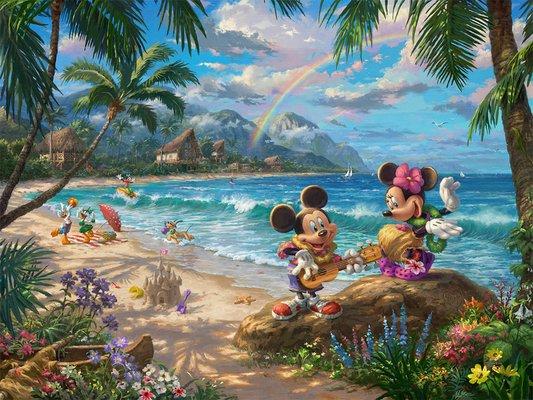 Mickey and Minnie in Hawaii