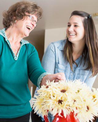 Laughter and joy help to maintain independence at home