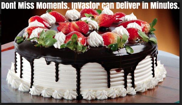 Invastor can pick and deliver cakes on the same day. Download the invastor App Now!