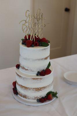 Baptism cake (we provided the topper).