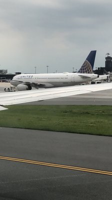 The view out the window at the delay airport we stopped at