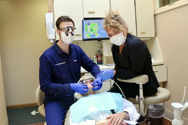 Dr. Heath and Bridget pause for a quick picture in operatory 2!