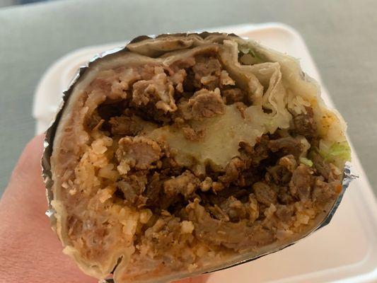 Carne asada super burrito