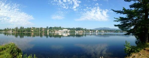 Mirror Lake and Downtown Lake Placid