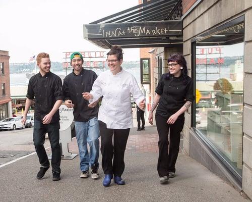 Guest Chef Audrey Spence showing off Pike Place